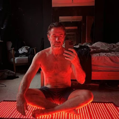 Rob W. using the ApolloThera Full Body Red Light Mat